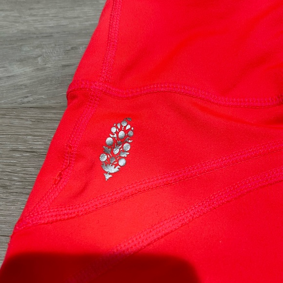 Free People Movement Biker Shorts in Orange. - Picture 3 of 3